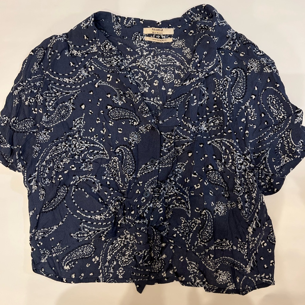 Pull&Bear Front Knot Button Down